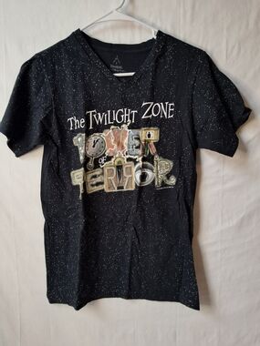 Disney Black Twilight Zone Tower of Terror V-Neck Graphic Tee
